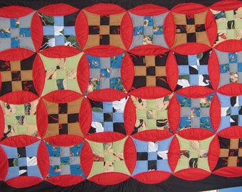 MADE TO ORDER Glorified Nine Patch Handmade Quilt 4'x6'