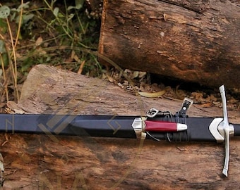 Handmade Carbon Steel Ranger Sword with Scabbard & Bonus Knife - Cosplay , Collector Gift