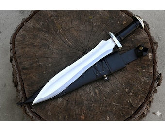 22" Roman Gladius Short Sword | Hand Forged Medieval Roman Sword | Collectible Display Decor Gift for Him | Sword with Leather Sheath