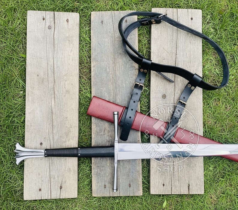 Hand Forged Longsword | Full Tang High Carbon Steel | Medieval Knight ...