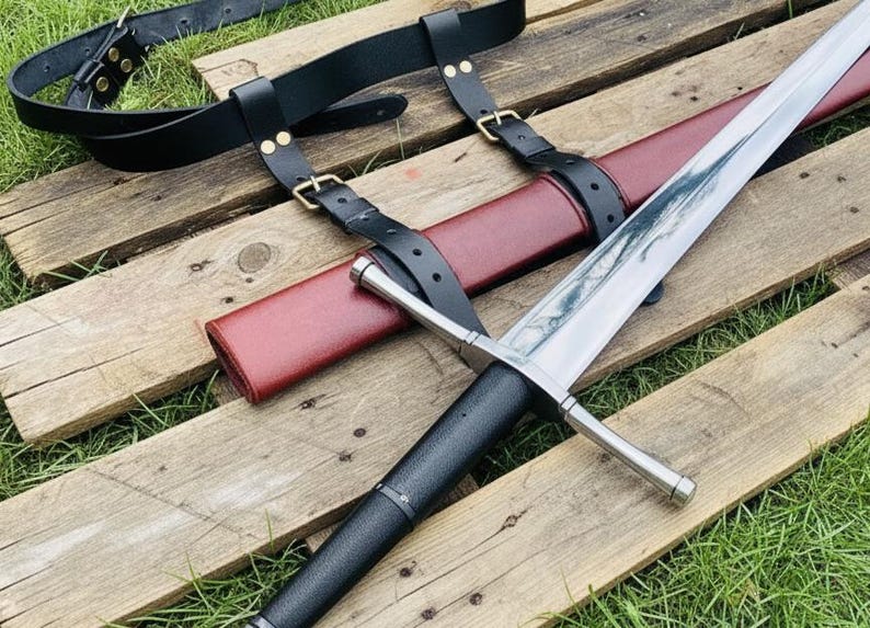 Hand Forged Longsword | Full Tang High Carbon Steel | Medieval Knight ...