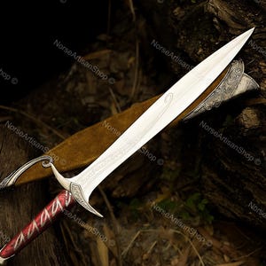 Handmade Medieval Decorative Sword: Engraved Steel Handle, Stainless Steel Blade with scabbard