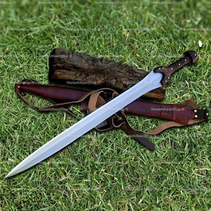Handcrafted Decorative Sword Replica: Rosewood Handle & Scabbard |