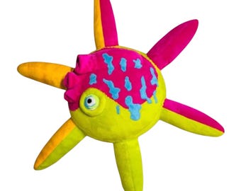 Spinner Fish Plush Toy: Subnautica Inspired Handmade Art Toy