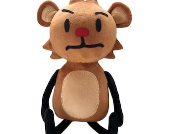 Cartoon Style Plush Toy, Soft Minky Fabric Stuffed Animal, 35cm Character Doll
