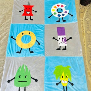 Leichte Plüsch-Decke mit Charakteren von Animationen.Handgefertigte Decke für Kinder