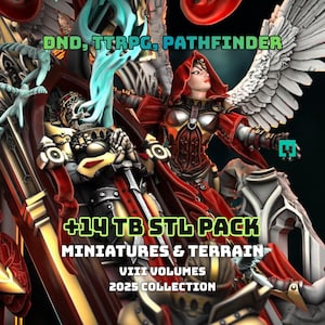 STL パック | 14 TB 以上のミニチュアと地形 | DnD、TTRPG、Pathfinder Tribes | Google ドライブ