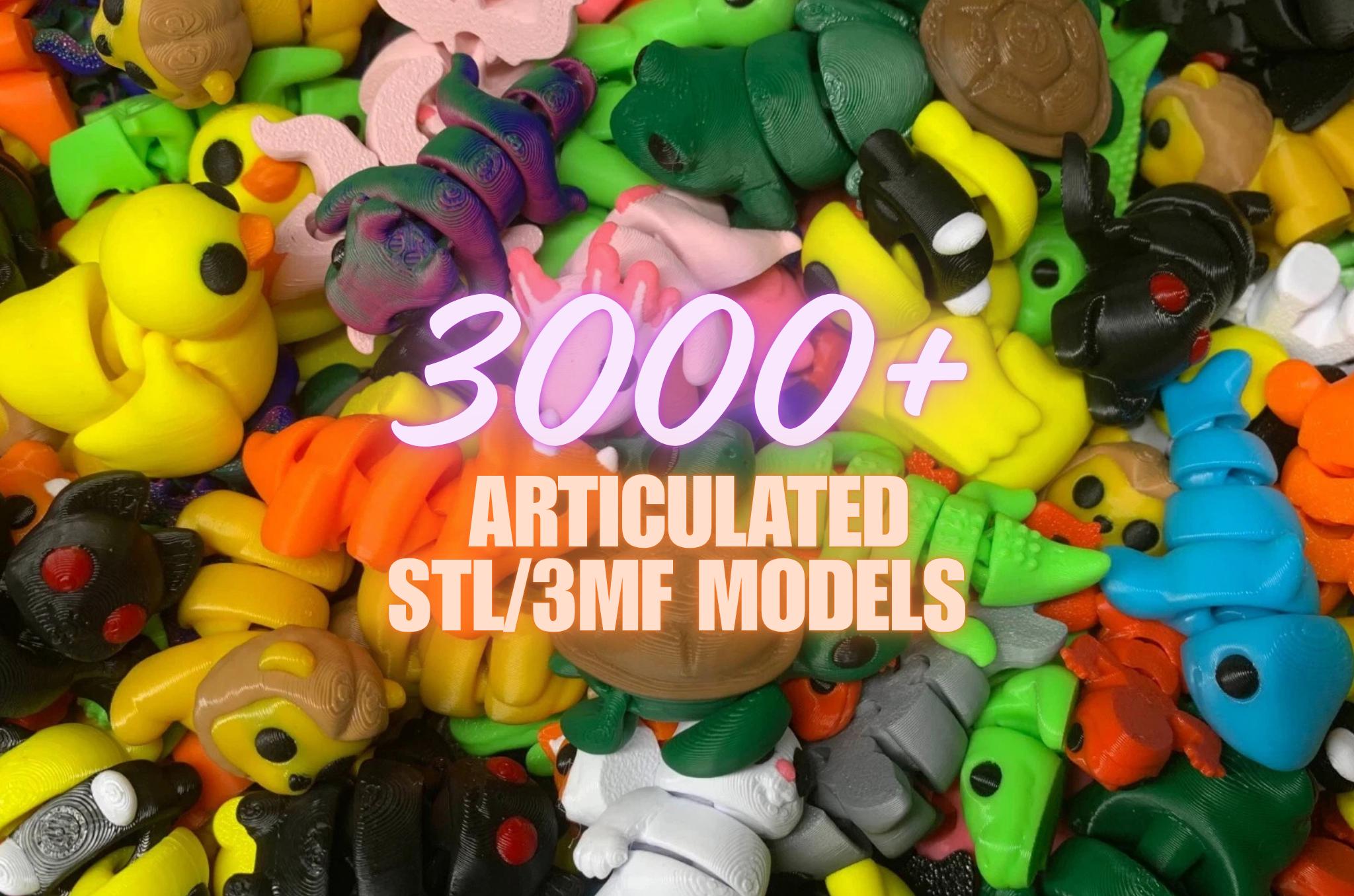 18 Stück 3D Gedruckte Tiere - Mini Tierfiguren Set Für Kinder