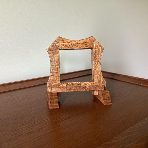 Mission Oak Art Tile Display Picture Easel