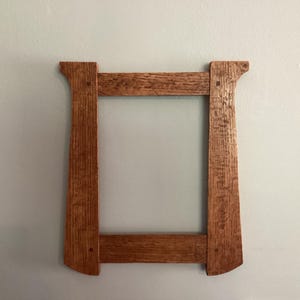 Arts and Crafts/Mission Picture Frame in Quartersawn Oak, fits 8” X 10”. Custom Sizes available.