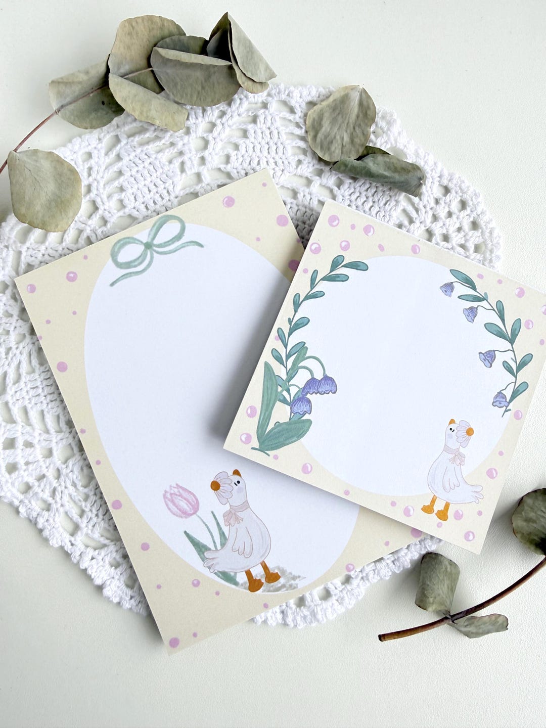 Vintage A6 & Square Notebook Set | Duck Illustration | Cottagecore ...