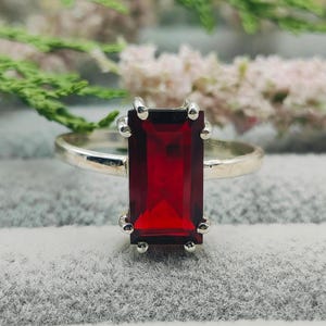 Vintage Rhodolite Garnet Ring Engagement Ring Personalised Gift For Her 14k Gold Ring Women&#39;s Ring Garnet Ring Handmade Ring Minimalist Ring
