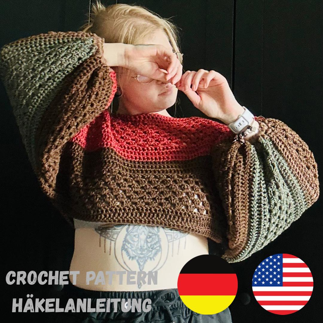 39 Cropped Sweater Crochet Patterns: Upgrade Your Wardrobe Handmade Style 2 Cropped Sweater Crochet