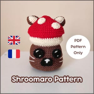 Shroomaro Crochet Pattern PDF Digital Download Amigurumi Mushroom Crochet Pattern Stuffed Animal Pattern