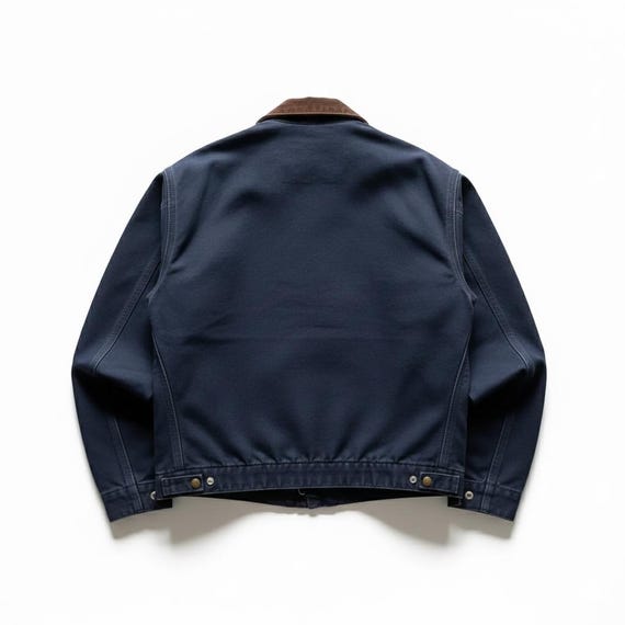 Carhartt J97 Detroit Blue Navy Workwear Jacket Denim Military