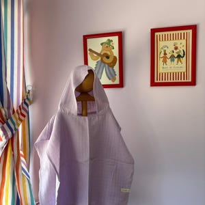 Soft Muslin Kids Poncho: Hooded Beach Cover-Up, Toddler Towel Robe