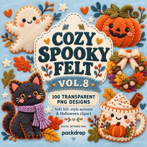 Cozy Spooky Felt Vol.8 - Cozy Spooky Felt collection cover. Watermarked preview; purchased artwork has no watermark.