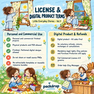 Little Everyday Stories Vol.7 - Commercial license and digital policy. Watermarked preview; purchased artwork has no watermark.