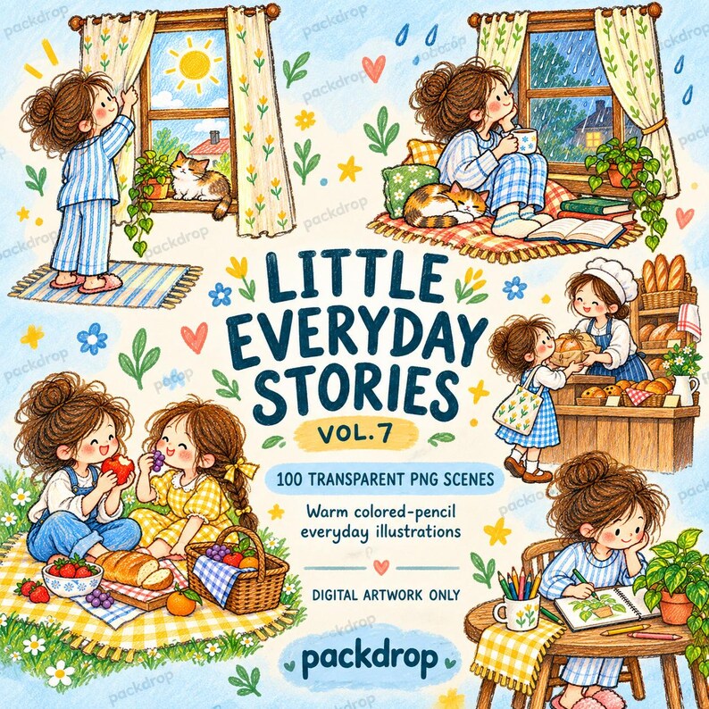 Little Everyday Stories Vol.7 - Little Everyday Stories collection cover. Watermarked preview; purchased artwork has no watermark.