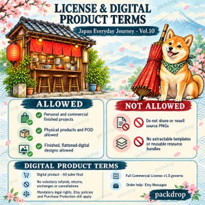 Japan Everyday Journey Vol.10 - Commercial license and digital policy. Watermarked preview; purchased artwork has no watermark.