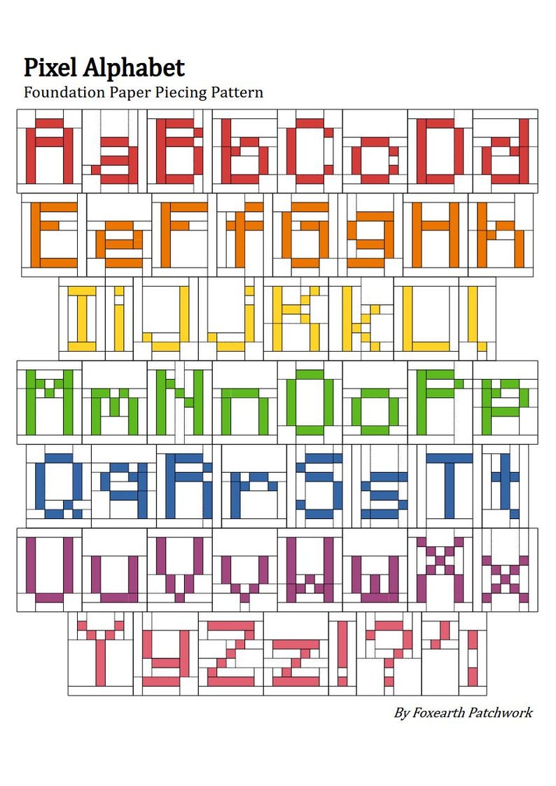 Pixel R Lower Case Pixel Retro Alphabet, Upper & Lower Case / FPP Pattern Scrap Buster ...