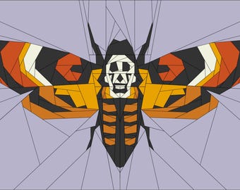 Hannibal, Deaths-head Moth, Horror Movie, Halloween, FPP Block Template, Scrap Buster (A4/Letter Sizes)