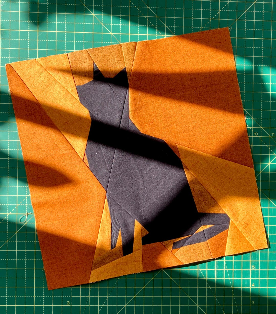 Geometric Cat Quilt Block Pattern: Beginner FPP PDF (a4/letter Sizes ...