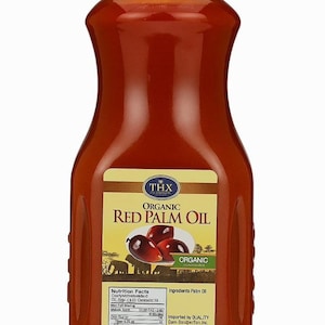 THXFOODS Biologische rode palmolie, 32 fl oz, natuurlijke Afrikaanse palmfruitolie
