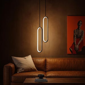 Modern Pendant Light, Minimalist Hanging Lamp, Stylish Ceiling Fixture, Contemporary Kitchen Decor, Unique Design