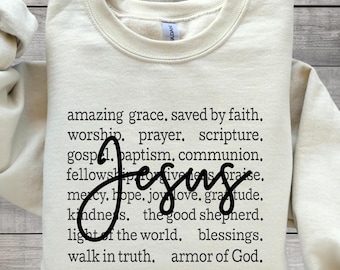 Jesus Christian Sweatshirt, Bible Verse Sweater, Jesus Christian Christmas Gift, Jesus Christmas Sweater, Christian Sweatshirt, Faith-Based
