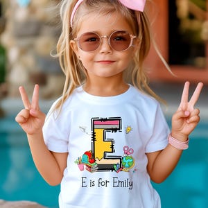 Personalized Back To School Kids Shirt, Custom Alphabet Kids Shirt, Cute Kindergarten Shirt, First Day Of School Shirt, School Toddler Shirt