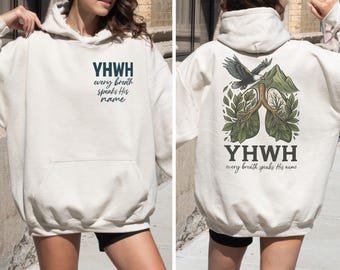 YHWH Lungs Christian Hoodie, Every Breath Speak His Name Hoodie, Name Of God YHWH Hoodie, Faith Apparel Hoodie, Bible Verse Hoodie