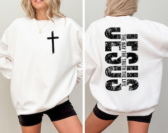 Jesus Faith Over Fear Sweatshirt, Christian Bible Verse Sweater, Religious Sweatshirt, Faith Sweatshirt, Christian Sweatshirt, Jesus Lover