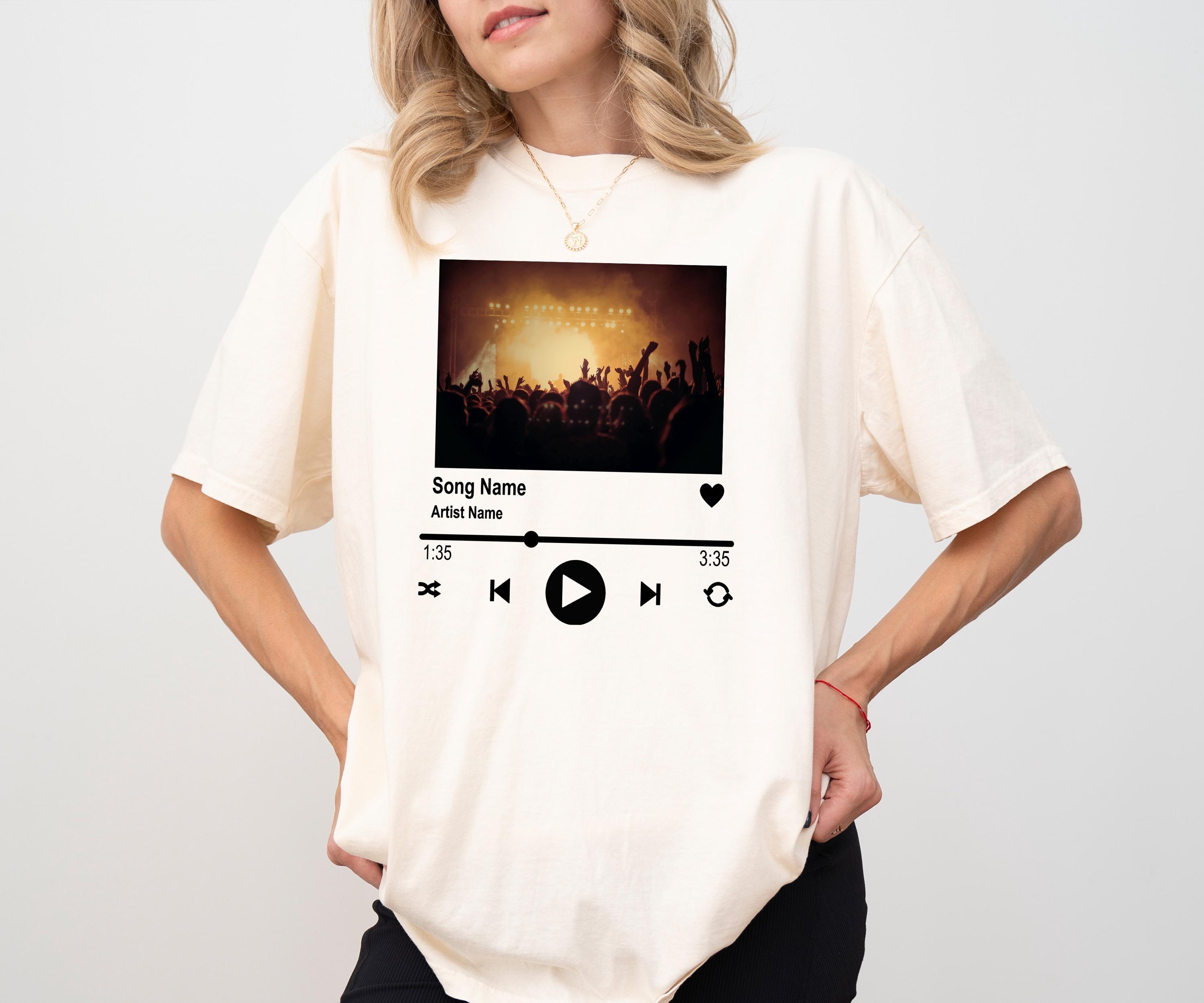 Comfort Colors© Custom Song Name Shirt And Photo T-Shirt, Custom Artist Name Shirt, Custom Song Name Shirt, Favorite Song Tee, Concert Shirt