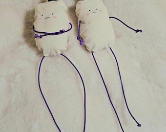 Handmade Korean Cotton Potato Plush Doll, Quirky Character Keychain Charm