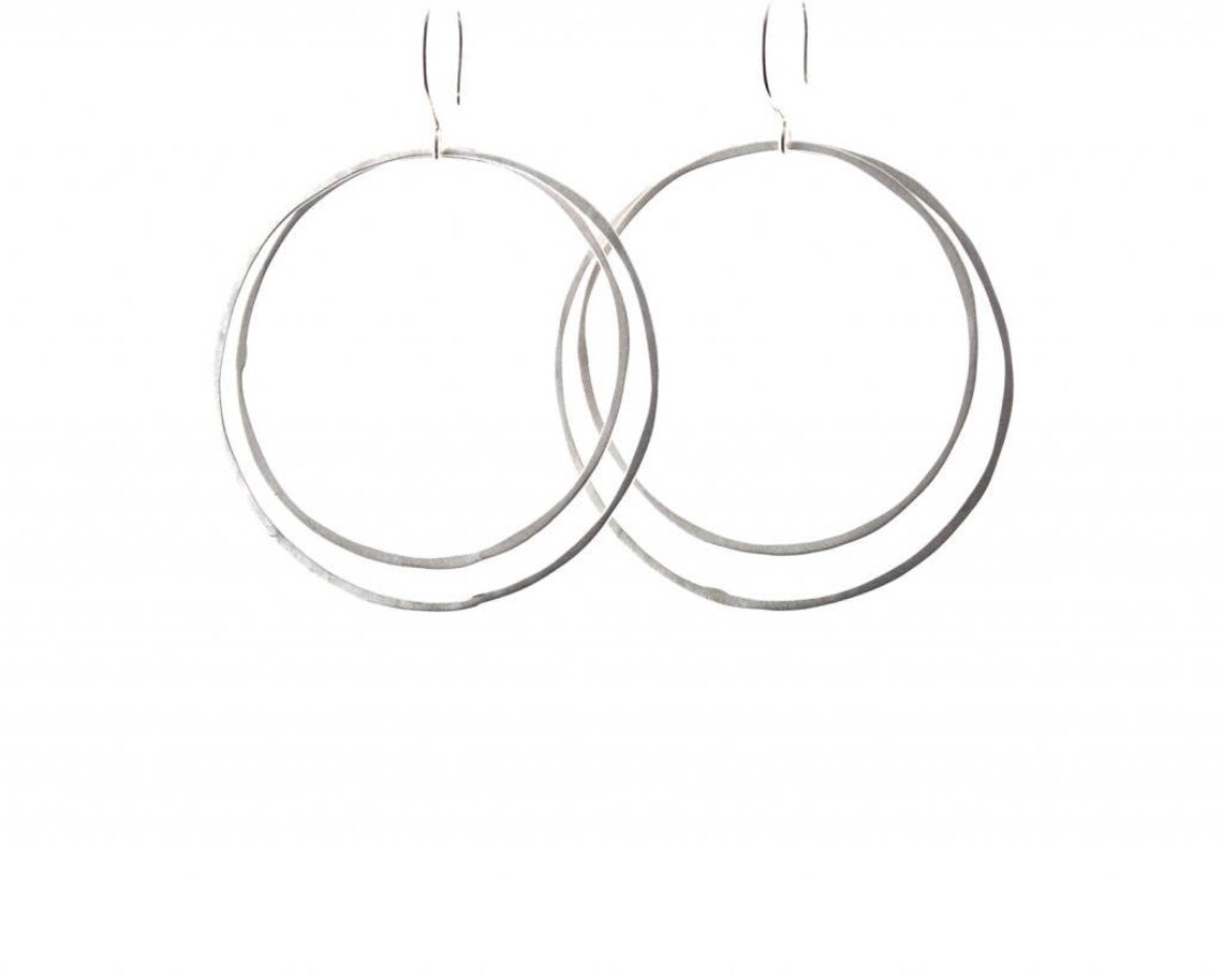 Silver Hoop Earrings Etsy