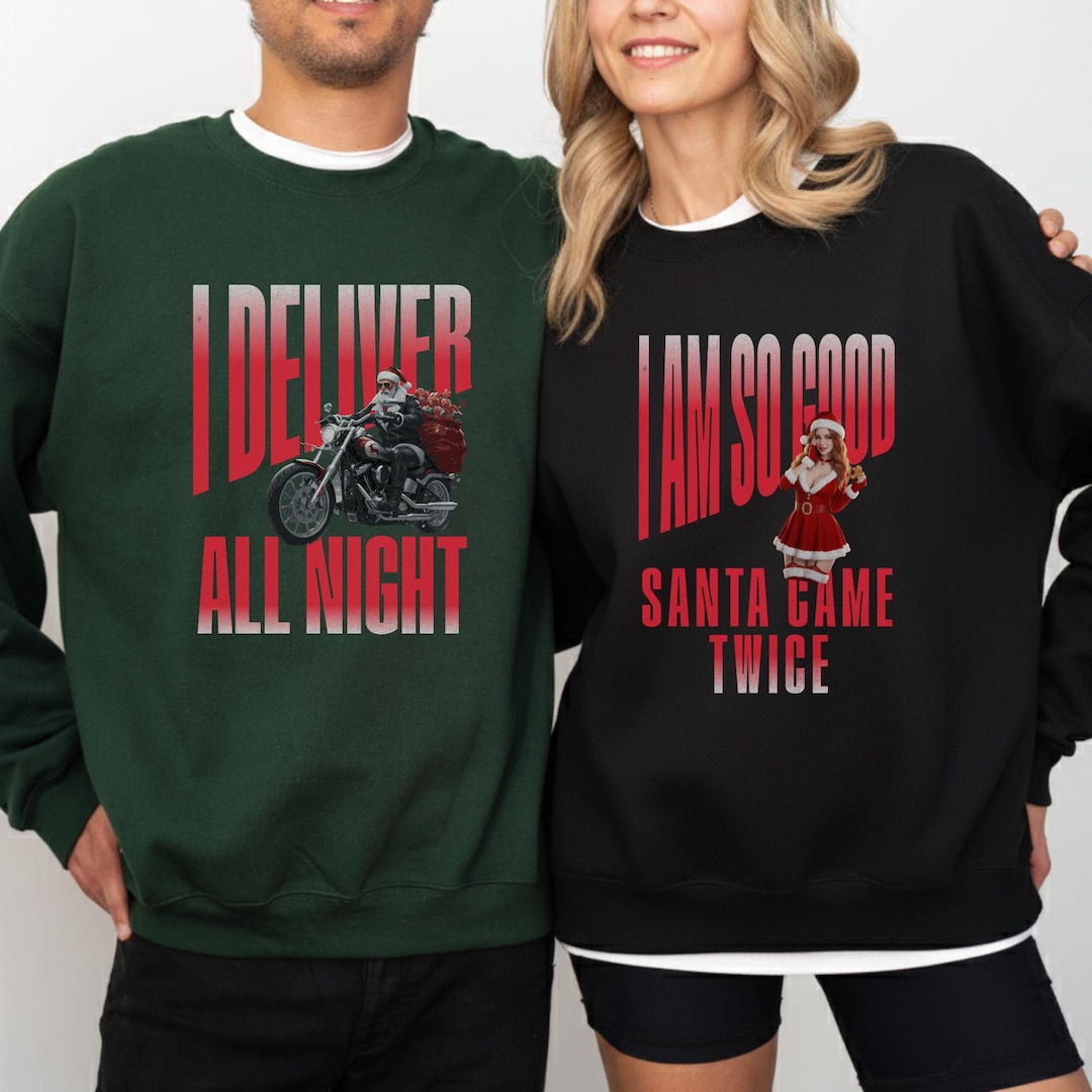 Inappropriate Sweaters Christmas Couple Inappropriate Shirt, Christmas Pajamas, Naughty ...