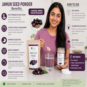 Jamun fröpulver | Indiska björnbär, Syzygium Cumini örtingrediens