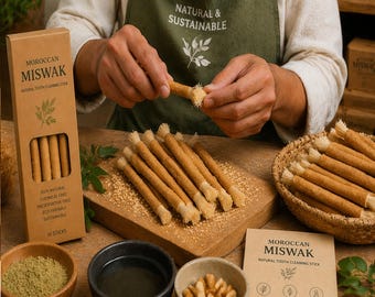 Kräuter Miswak Stick | Umweltfreundliche Zahnbürste | Natürliche Zahnpflege