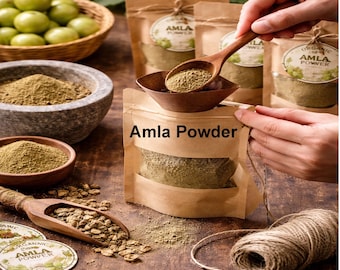 100% reines Amla-Pulver | Vitamin C Superfood | Natürliches Haar- & Hautpflegepulver