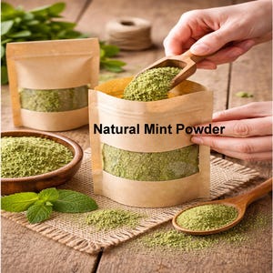 Pudina Powder Mint 100% Natural, Organic, Herbal Tea & Face Pack Ingredient
