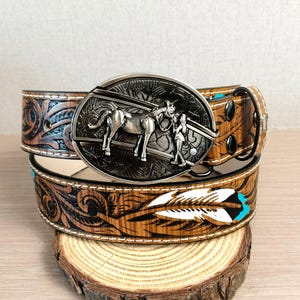 Cowgirl Retro Belt Buckle | Western Cowboy Belt Buckle | Personalized Belt Buckle with Hidden Design | Gift for Girlfriend