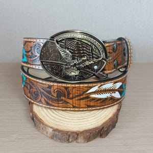 American Eagle Belt Buckle | Western Cowboy Belt Buckle | Personalized Hidden Design Belt Buckles | Trendy Belt Buckles | Gifts for Him