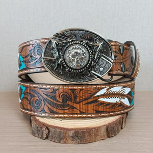 Spinning Skull Belt Buckle | Western Cowboy Belt Buckle | Belt Buckle with Hidden Design | Fashionable Belt Buckle | Gift for Him