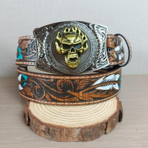 New Skull Belt Buckle | Vintage Belt Buckle | Western Cowboy | Devil&#39;s Gift  | Belt Buckle with Hidden Design | Gifts for Him| Gifts for Dad
