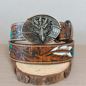 Spearhead dragon Belt Buckle | Western Cowboy Belt Buckle | Personalized Hidden Design Belt Buckles | Trendy Belt Buckles | Gifts for Him