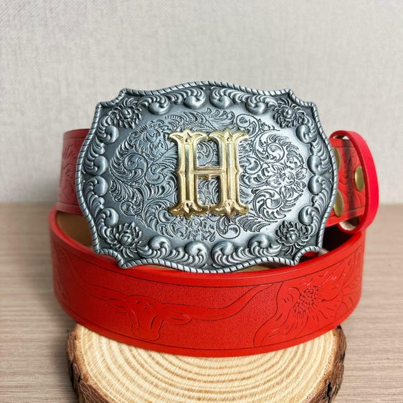 Letter H Name Vintage Belt Buckle｜western Cowboy Style Belt