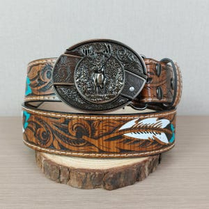 Deer Belt Buckle | Western Cowboy Belt Buckle | Personalized Hidden Design Belt Buckles | Trendy Belt Buckles | Gifts for Him