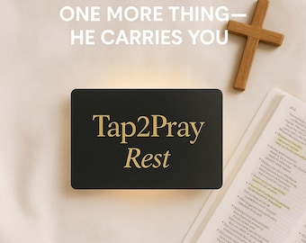 Tarjeta de oración para aliviar la ansiedad / Regalo cristiano con NFC, versículos bíblicos