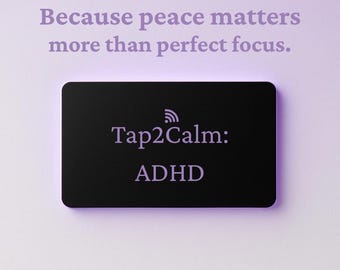 ADHD Support Card | Instant Calm Pocket Tool with Affirmations, Breathing & Reset Strategies | ADHD Gift for Teens or Adults